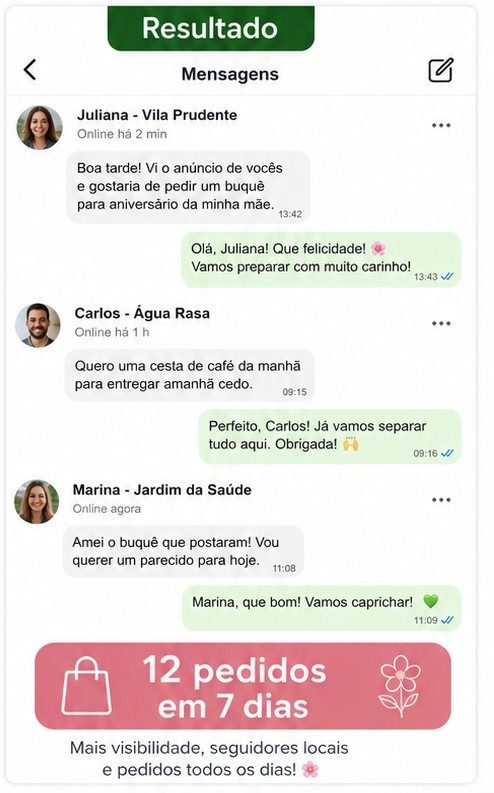 Print real de resultado no Direct, Flor da Vila Floricultura